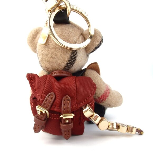Rare Authentic BURBERRY Teddy bear key ring cotton [Used] - Picture 4 of 9